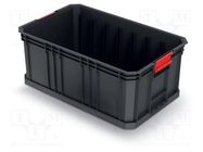 Container: cuvette; black; 520x329x210mm; 50kg; MODULAR SOLUTION KISTENBERG