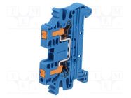 Splice terminal: rail; ways: 1; terminals: 2; blue; snap-on PHOENIX CONTACT