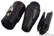 SOCKET, XLR, BLACK, 4POLE