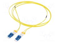 Fiber patch cord; OS2; LC/UPC,both sides; 3m; LSZH; yellow LOGILINK