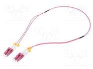 Fiber patch cord; OM4; LC/UPC,both sides; 0.5m; LSZH; pink LOGILINK