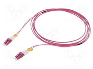 Fiber patch cord; OM4; LC/UPC,both sides; 3m; LSZH; pink LOGILINK