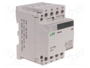 Contactor: 4-pole installation; 40A; 230VAC; NC x4; IP20; -25÷50°C F&F