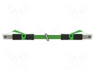 Patch cord; RJ45 plug,both sides; 5; stranded; Cu; PUR; green; 3m MURRELEKTRONIK