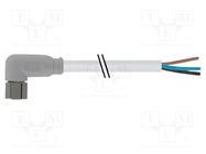 Connection lead; M8; PIN: 3; angled; 10m; plug; 60VAC; 7014; -25÷80°C MURR ELEKTRONIK