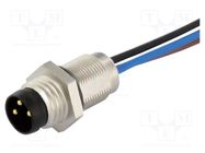 Connector: M8; socket; male; straight; PIN: 3; 4A; IP66K,IP67 MURR ELEKTRONIK