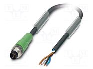 Connection lead; M8; PIN: 4; straight; 1.5m; plug; 30VAC; 4A; SAC PHOENIX CONTACT