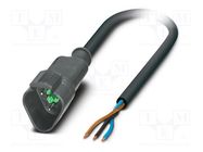 Connection lead; DT04-3P; PIN: 3; straight; 5m; plug; 48VAC; 8A; SAC PHOENIX CONTACT