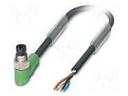 Connection lead; M8; PIN: 4; angled; 1.5m; plug; 30VAC; 4A; SAC; PUR PHOENIX CONTACT