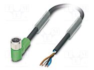 Connection lead; M8; PIN: 4; angled; 10m; plug; 30VAC; 4A; SAC; PVC PHOENIX CONTACT