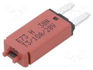 Fuse: thermal; 10A; 28VDC; automotive; 12.45mm; E73 GLOSO