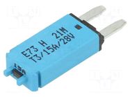 Fuse: thermal; 15A; 28VDC; automotive; 12.45mm; E73 GLOSO