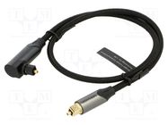 Cable; Toslink plug,both sides; 0.5m; Plating: gold-plated; black VENTION