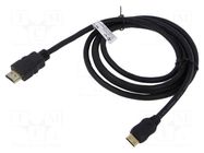 Cable; HDMI plug,mini HDMI plug; PVC; Len: 1m; black; Core: CCS Goobay