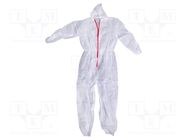 Painting suit; Size: XL; white; with a hood SOLID TOOLS