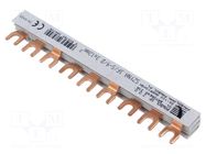 Busbar; 12mm2; Poles: 3; Urated: 400V; 80A; fork; Pitch: 17.8mm; PVC PAWBOL