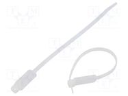 Cable tie; with label; L: 194mm; W: 4.6mm; natural; polyamide; 220N PARTEX