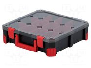 Container: collective; with partitions; black; 390x390x110mm KISTENBERG