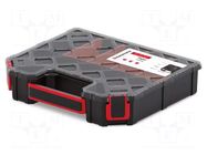 Container: collective; with partitions; black; low; 284x243x60mm KISTENBERG