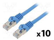 Patch cord; F/UTP; 6; stranded; CCA; PVC; blue; 1m; 26AWG; Cores: 8 LANBERG