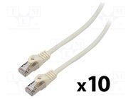 Patch cord; F/UTP; 6; stranded; CCA; PVC; white; 1.5m; 26AWG; Cores: 8 LANBERG