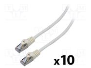 Patch cord; F/UTP; 6; stranded; CCA; PVC; white; 3m; 26AWG; Cores: 8 LANBERG