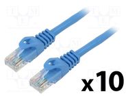 Patch cord; U/UTP; 5e; stranded; CCA; PVC; blue; 1m; 26AWG; Cores: 8 LANBERG