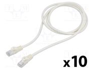 Patch cord; U/UTP; 6; stranded; CCA; PVC; white; 1.5m; 26AWG; Cores: 8 LANBERG