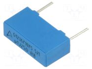 Capacitor: polyester; 0.1uF; 160VAC; 250VDC; 10mm; ±5%; 13x7x4mm EPCOS / TDK