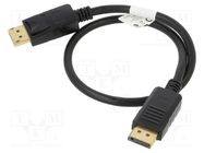 Cable; DisplayPort 1.2; DisplayPort plug,both sides; 0.5m; black LANBERG