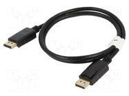 Cable; DisplayPort plug,both sides; PVC; 1m; black; Support: 4K LANBERG