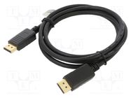 Cable; DisplayPort 1.2; DisplayPort plug,both sides; 1.8m; black LANBERG