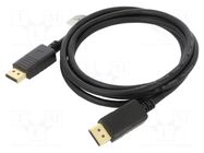 Cable; DisplayPort plug,both sides; PVC; 1.8m; black; Support: 4K LANBERG