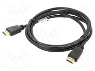 Cable; HDMI 1.4; HDMI plug,both sides; PVC; 1.8m; black; 30AWG LANBERG