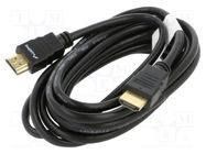 Cable; HDMI 1.4; HDMI plug,both sides; PVC; 3m; black; 30AWG; box LANBERG