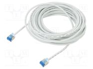 Patch cord; U/FTP; 6a; stranded; Cu; LSZH; white; 10m; 32AWG Goobay