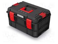 Box; tool case; black; polymer; X BLOCK PRO; 546x380x307mm; IP55 KISTENBERG