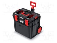 Box; tool case; with wheels; black; polymer; X BLOCK LOG; IP55 KISTENBERG