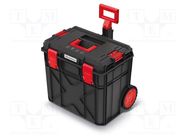 Box; tool case; with wheels; black; polymer; X BLOCK PRO; IP55 KISTENBERG