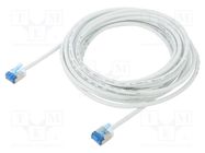 Patch cord; U/FTP; 6a; stranded; Cu; LSZH; white; 5m; 32AWG; -20÷75°C Goobay