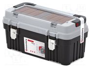 Box; tool case; black-grey; polymer; OPTIMA; 540x278x269mm; 20kg KISTENBERG