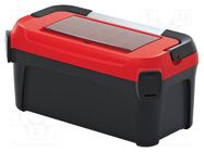 Box; tool case; black-red; SMART; 500x251x243mm; 12kg; SMART 50 KISTENBERG