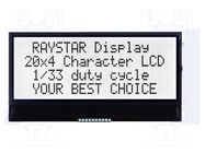 Display: LCD; alphanumeric; COG,FSTN Positive; 20x4; LED; PIN: 10 RAYSTAR OPTRONICS