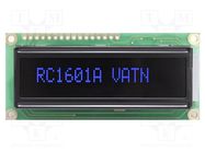 Display: LCD; alphanumeric; VA Negative; 16x1; 80x36x13.5mm; LED RAYSTAR OPTRONICS