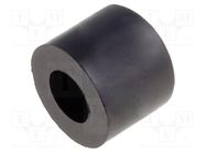 Spacer sleeve; cylindrical; polyamide; L: 6mm; Øout: 10mm; black DREMEC