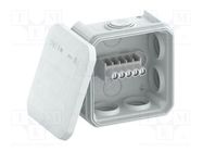 Enclosure: junction box; X: 90mm; Y: 90mm; Z: 52mm; polypropylene PP OBO BETTERMANN