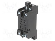 Socket; PIN: 8; 15A; 250VAC; H: 12mm; W: 22mm; for DIN rail mounting OMRON