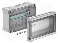 Enclosure: for modular components; IP66; wall mount; light grey 