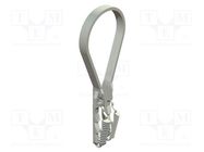 Cable strap clip; ØBundle : 20÷40mm; W: 4mm; polyamide; light grey 