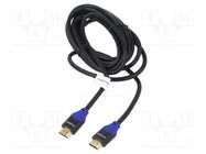 Cable; HDMI 2.0; HDMI plug,both sides; PVC; 3m; black; 30AWG; box LANBERG